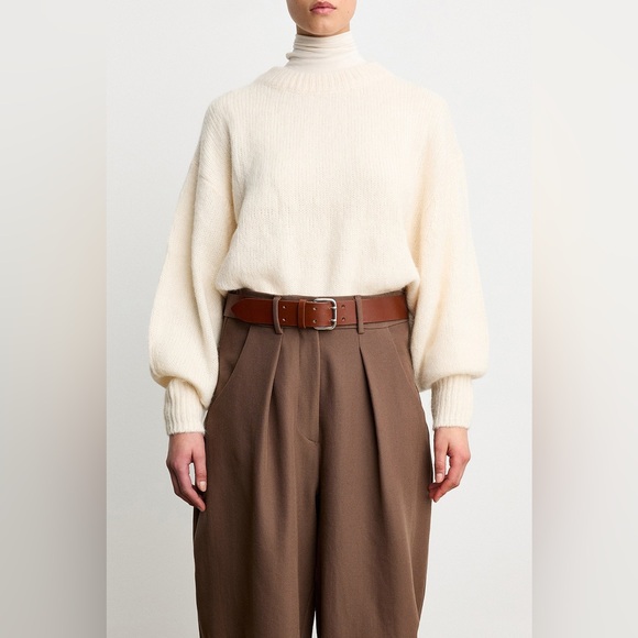 DEHANCHE Camel & Silver Leather Hutch Belt